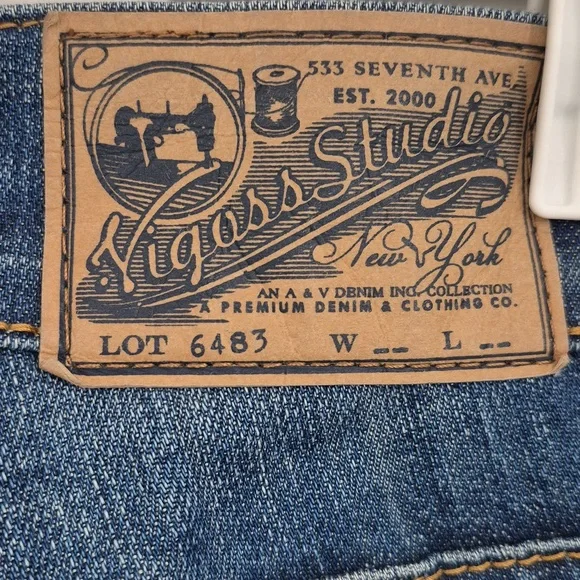 Vigoss Studio Straight Blue Jeans Size 7-8/29 - Picture 3 of 5